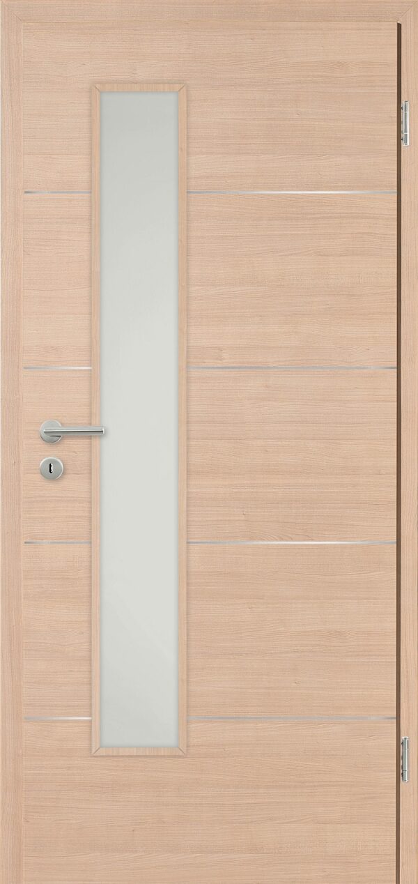 Modern Fusion 1 Decora Sandbirke horizont - (Tur mit Verglasung 3053 V 055)