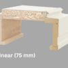 Herholz Türzarge Weiß Linear 75 mm