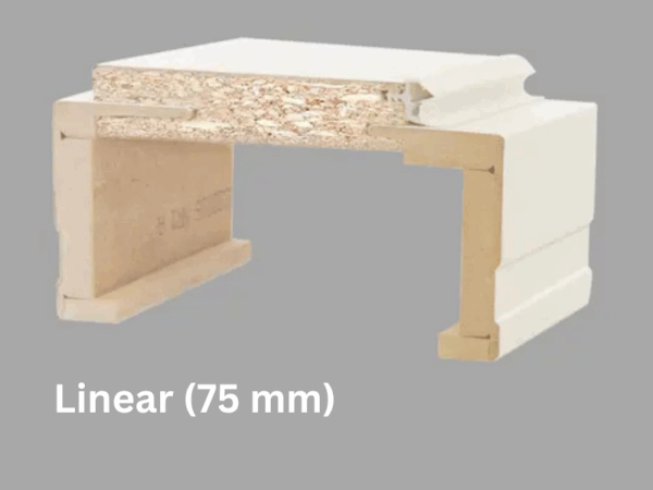 Herholz Türzarge Weiß Linear 75 mm
