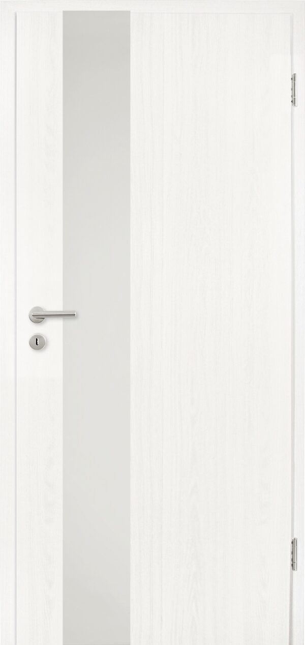 Herholz Modern Vision Decora Esche Weiß deckend Innentür (inkl. Direktverglasung 9211 schlossseitig)