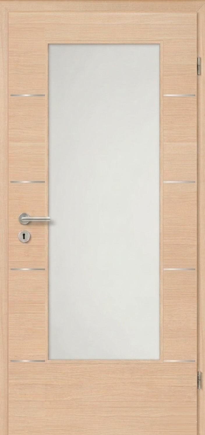 Modern Fusion 1 Decora Sandbirke horizont – (Tur mit Verglasung 3011 V 055)