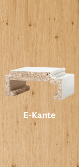 Herholz  Furnier Türzarge Ast-Eiche Roheffekt E-Kante 62,5 mm