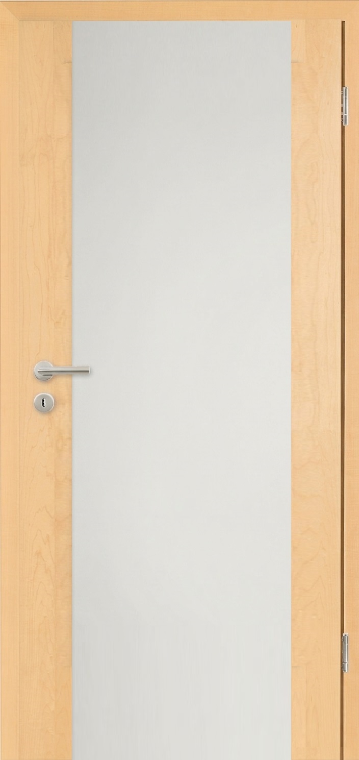 Modern Vetro Kanadischer Ahorn (inkl satiniert Weiß Direktverglasung 9181) - Herholz Innentür