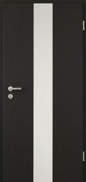 Herholz Innentür Mattschwarz - Modern Vision (inkl. satiniert Weiß Direktverglasung 9211 mittig)