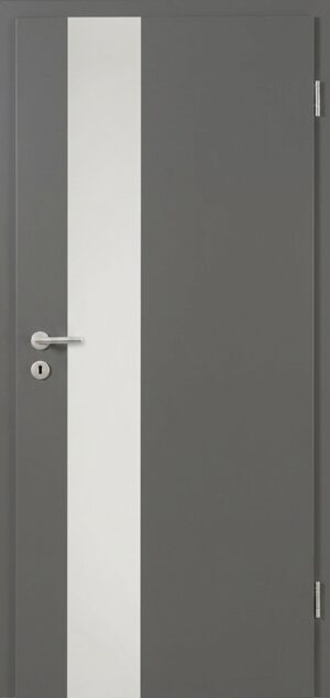 Herholz Innentür Titangrau - Modern Vision (inkl. satiniert Weiß Direktverglasung 9213 schlossseitig)