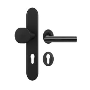 Alternative view of Ferrara Kombi Knopf versetzt/Drücker ohne Kernziehschutz - Griffwelt Schutzbeschlag