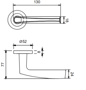 Padua 3-teilige Schraubrosettentechnik - Griffwelt Türgrif – Bild 3